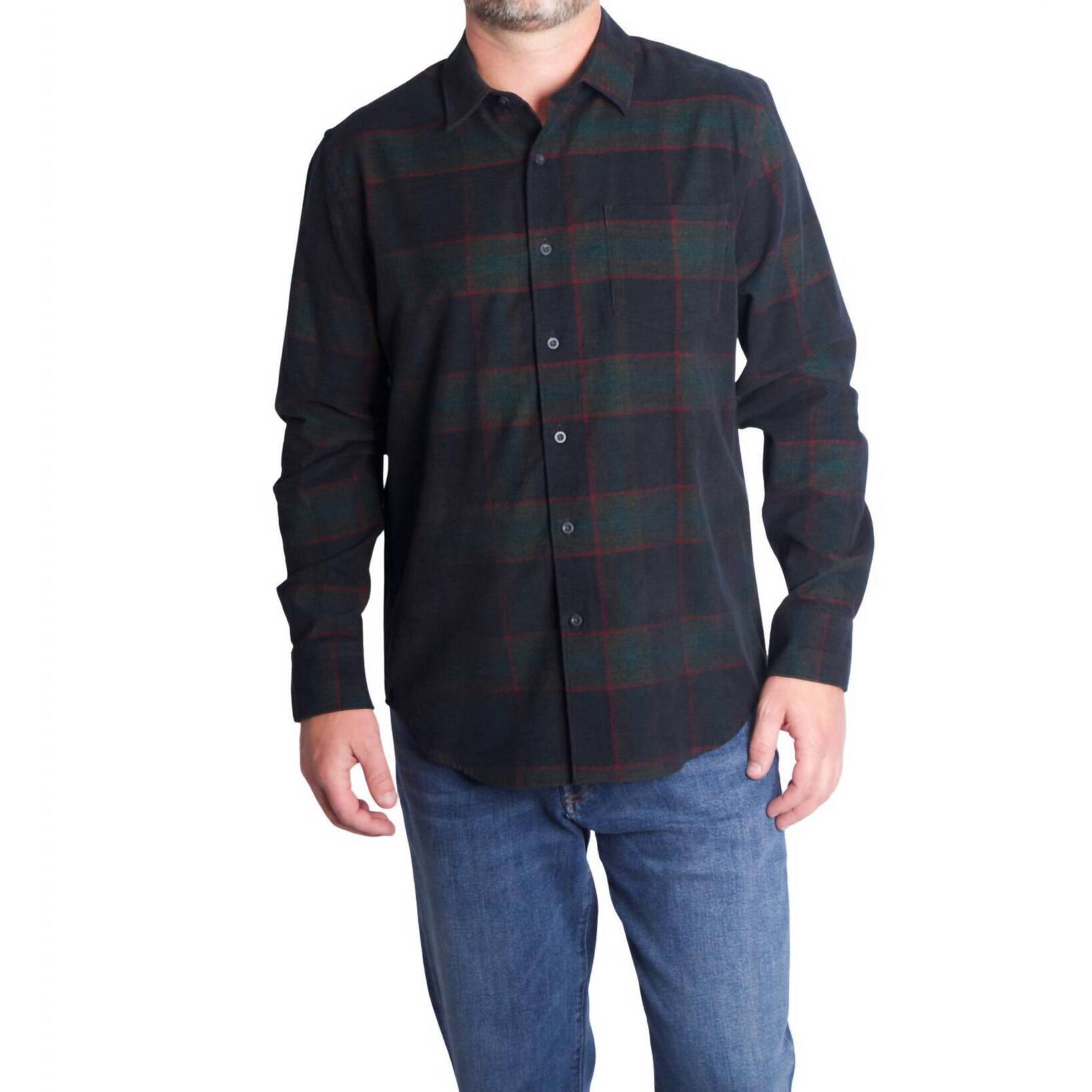 New Vince Holme Plaid Shirt In Blue